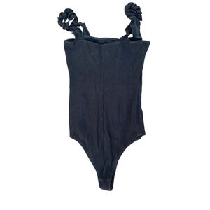 Reformation Black ribbed bodysuit tank medium vguc